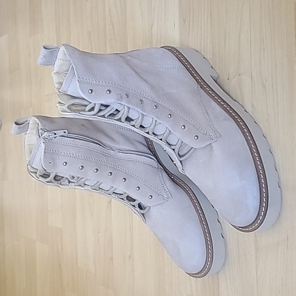 Paul Green Lace-Up Grained nubuck Leather Beige Size UK 4.5 US 7 - Picture 1 of 13